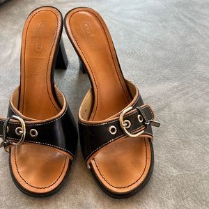 EUC Coach heel sandal.  Versatile color and style